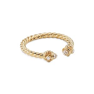 David Yurman 18K Yellow Gold Renaissance Ring with Diamonds, 3.5- 4362018