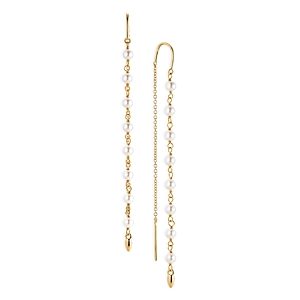 Nadri La Vie Nacre Pearl Threader Earrings in 18K Gold Plated- 4341637