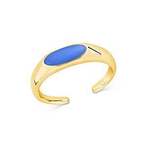 Sterling Forever Enamel Open Signet Ring- 4354627