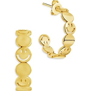 Sterling Forever Smile Hoop Earrings- 4356873