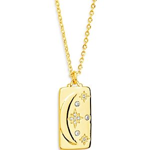 Sterling Forever Cubic Zirconia Polaris Dog Tag Necklace, 18- 4356883