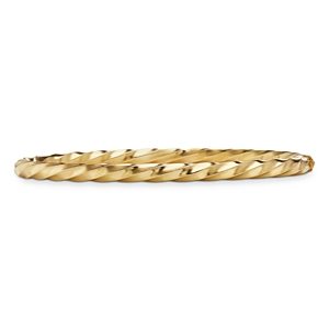 David Yurman 18K Yellow Gold Cable Edge Bangle Bracelet- 4199616