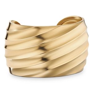 David Yurman 18K Yellow Gold Cable Edge Cuff- 4199621
