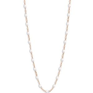Gigi Clozeau 18K Rose Gold Classic Gigi Resin Bead Collar Necklace, 16.5- 4353133