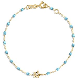 Gigi Clozeau 18K Yellow Gold Pirate Diamond & Turquoise Bead Star Charm Bracelet- 4353145