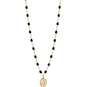 Gigi Clozeau Resin & 18K Yellow Gold Classic Dangling Madone Necklace, 16.5- 4353142