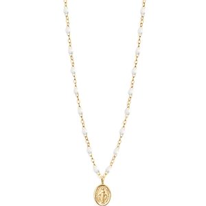 Gigi Clozeau Resin & 18K Yellow Gold Classic Dangling Madone Necklace, 16.5- 4353142