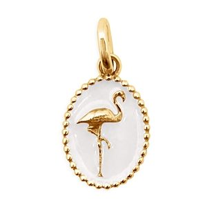 Gigi Clozeau 18K Yellow Gold Voyage Flamingo Pendant- 4353181