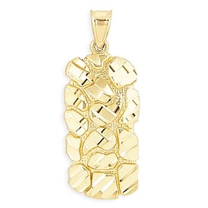 Bloomingdale's Men's Nugget Dog Tag Pendant in 14K Yellow Gold - 100% Exclusive- 4347874
