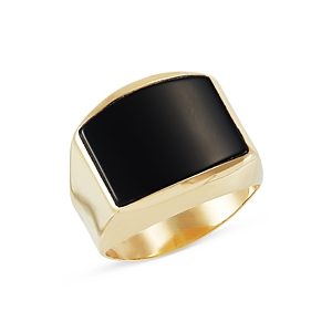 Bloomingdale's Men's Onyx Ring in 14K Yellow Gold - 100% Exclusive- 4347868