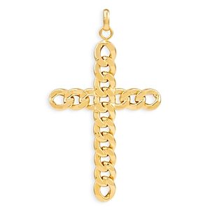 Bloomingdale's Chain Link Cross Pendant in 14K Yellow Gold - 100% Exclusive- 4347858
