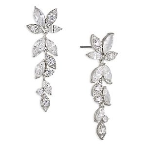 Nadri Wren Cubic Zirconia Cluster Linear Drop Earrings- 4370474