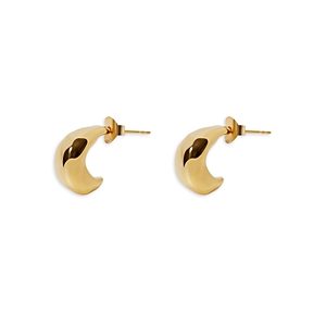Argento Vivo Hammered J Hoop Earrings- 4371100