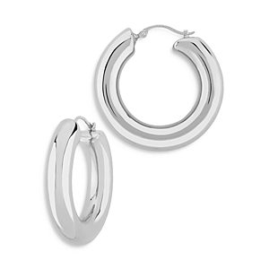 Bloomingdale's Medium Doughnut Hoop Earrings in Sterling Silver - 100% Exclusive- 4393916
