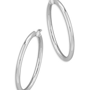 Bloomingdale's Tube Hoop Earrings in Sterling Silver - 100% Exclusive- 4393908