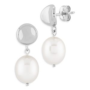 Bloomingdale's Cultured Freshwater Pearl Drop Earrings in Sterling Silver - 100% Exclusive- 4393902