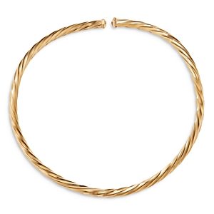 David Yurman Cable Edge Collar Necklace in Recycled 18K Yellow Gold, 14- 4199631
