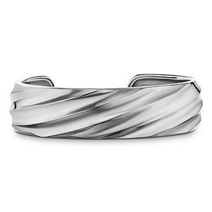 David Yurman Sterling Silver Cable Edge Cuff Bracelet- 4201718