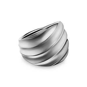 David Yurman Sterling Silver Cable Edge Saddle Ring- 4201725