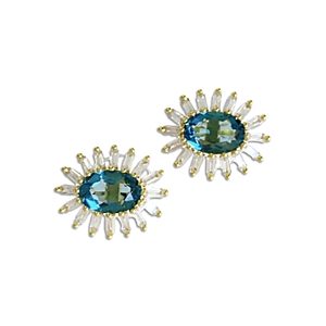 Nicola Bathie Celestial London Blue Stud Earrings- 4356387