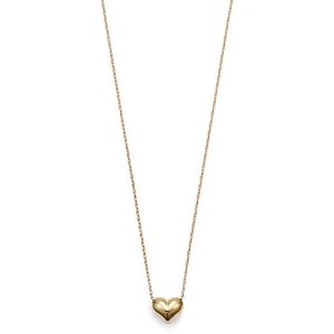Bloomingdale's Puffed Heart Necklace in 14K Yellow Gold, 18 - 100% Exclusive- 4053578