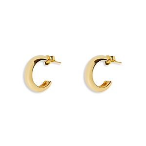 Argento Vivo C Hoop Earrings in 14K Gold Plate- 4371105