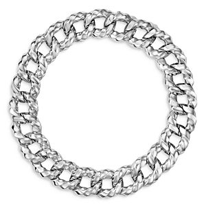 David Yurman Cable Edge Curb Chain Necklace in Recycled Sterling Silver, 16- 4201724