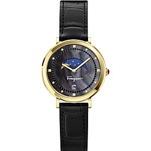 Salvatore Ferragamo Logomania Moon Phase Watch, 36mm- 4420458