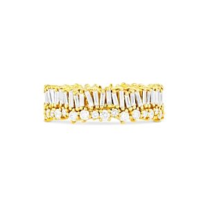 Suzanne Kalan 18K Yellow Gold Fireworks Diamond Baguette & Round Eternity Band- 4396515