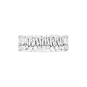 Suzanne Kalan 18K White Gold Fireworks Diamond Baguette & Round Eternity Band- 4396514