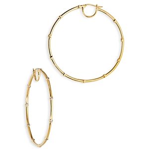 Nadri Nolita Large Stationed Crystal Hoop Earrings- 4216014