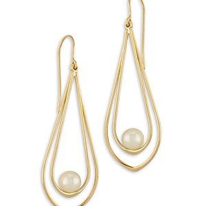 Bloomingdale's Cultured Freshwater Pearl Double Teardrop Wire Drop Earrings in 14K Yellow Gold - 100% Exclusive- 4392520