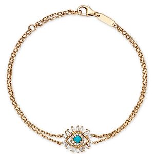Suzanne Kalan 18K Yellow Gold & Diamond Evil Eye Bracelet- 4347169