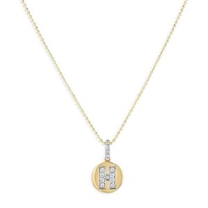 Bloomingdale's Diamond Accent Initial H Pendant Necklace in 14K Yellow Gold, 0.10 ct. t.w. - 100% Exclusive- 4436260