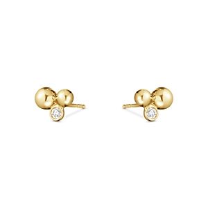 Georg Jensen 18K Yellow Gold Moonlight Grapes Diamond Grape Cluster Stud Earrings- 4430841
