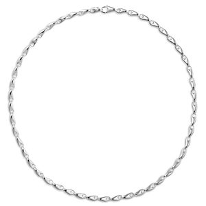 Georg Jensen Sterling Silver Reflect Slim Link Collar Necklace, 17.72- 4439240