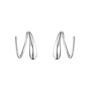 Georg Jensen Sterling Silver Mercy Swirl Threader Earrings- 4438965
