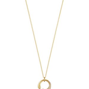 Georg Jensen 18K Yellow Gold Diamond Pave Mercy Small Pendant Necklace, 17.72- 4430833