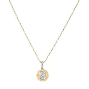 Bloomingdale's Diamond Accent Initial B Pendant Necklace in 14K Yellow Gold, 0.10 ct. t.w. - 100% Exclusive- 4438863
