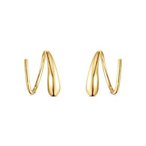 Georg Jensen 18K Yellow Gold Mercy Swirl Threader Earrings- 4430829