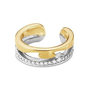 Georg Jensen 18K White & Yellow Gold Fusion Diamond Ear Cuff- 4439254