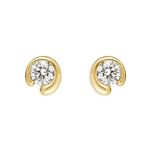 Georg Jensen 18K Yellow Gold 0.40 ct. Diamond Mercy Stud Earrings- 4439206