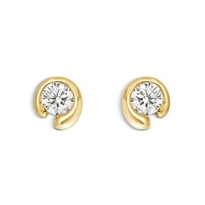 Georg Jensen 18K Yellow Gold 0.10 ct. Diamond Mercy Stud Earrings- 4439204