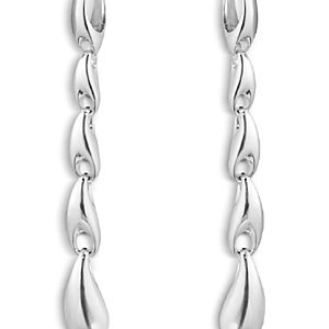 Georg Jensen Sterling Silver Reflect Polished Link Long Drop Earrings- 4439218