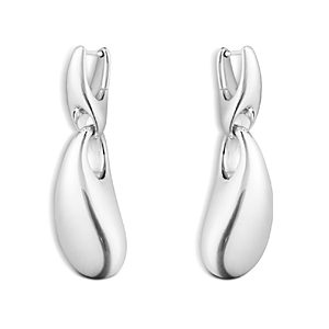 Georg Jensen Sterling Silver Reflect Polished Link Drop Earrings- 4439217