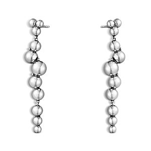 Georg Jensen Sterling Silver Moonlight Grapes Ball Cluster Drop Earrings- 4438983