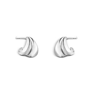 Georg Jensen Sterling Silver Curve Huggie Hoop Earrings- 4438977