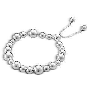 Georg Jensen Sterling Silver Moonlight Grapes Multi Size Polished Ball Bolo Bracelet- 4439112
