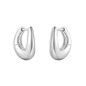 Georg Jensen Sterling Silver Graduated Huggie Hoop Earrings- 4439121