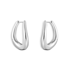 Georg Jensen Sterling Silver Offspring Medium Hoop Earrings- 4439122